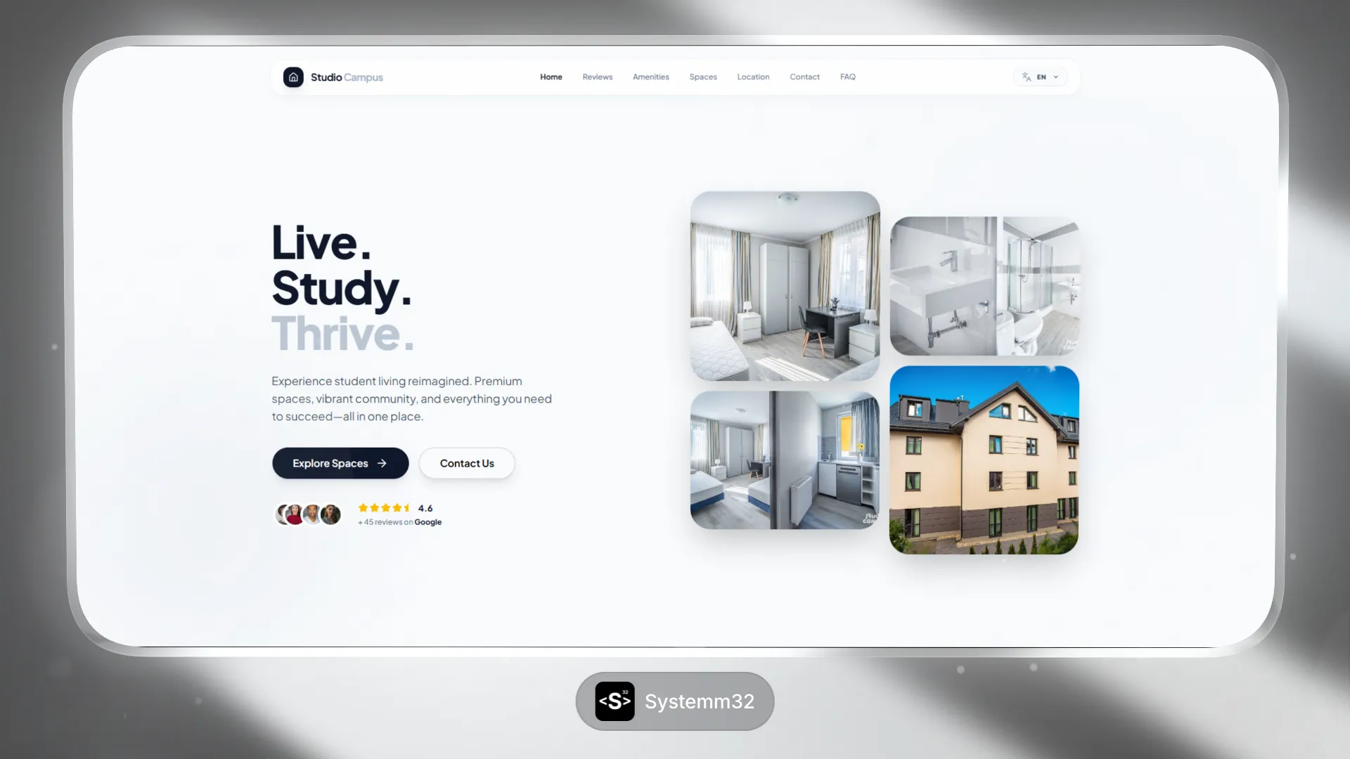 Desarrollador de Residencia Landing Page